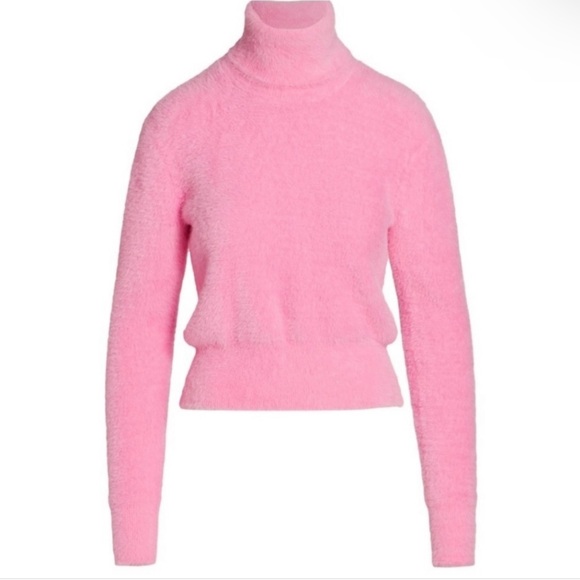 🆕ALEXANDER WANG PRISM PINK FUZZY TURTLENECK SWEATER SIZE XS NWT